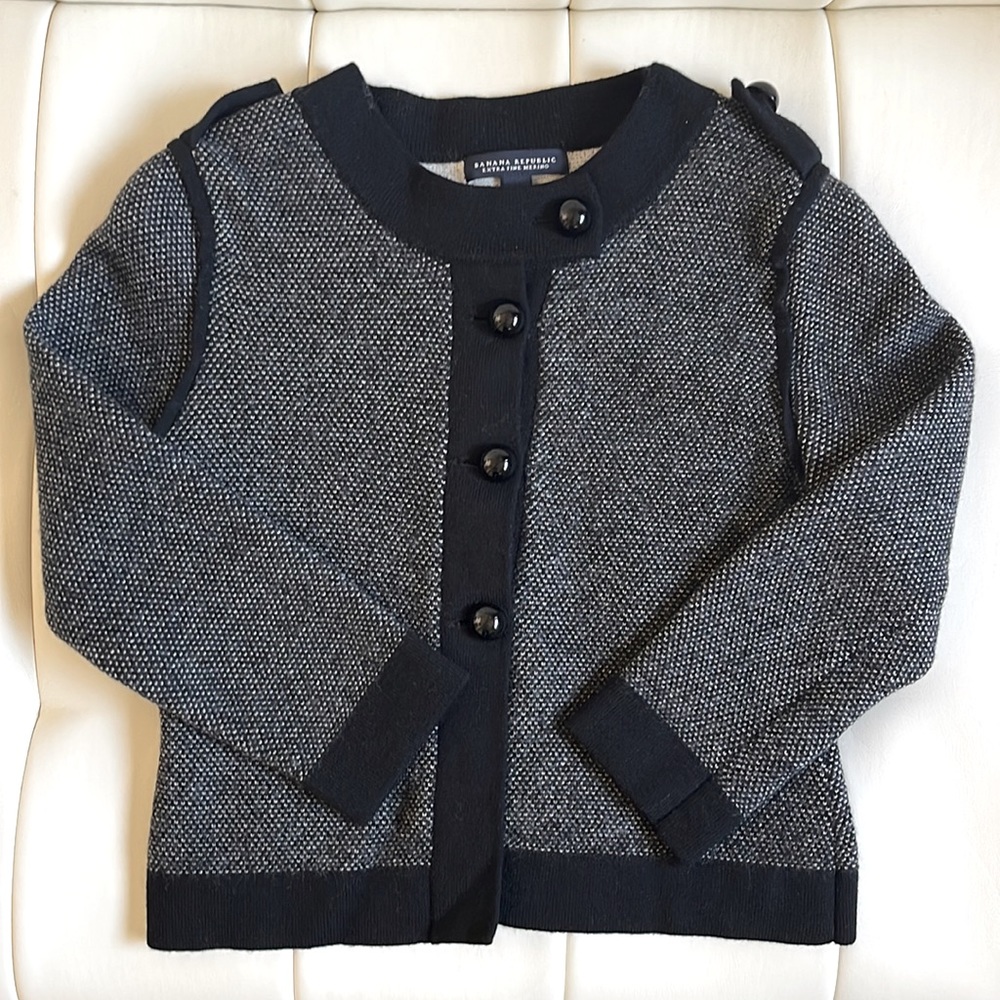 Banana Republic Extra Fine Marino Wool Cardigan Sweater - Size XS